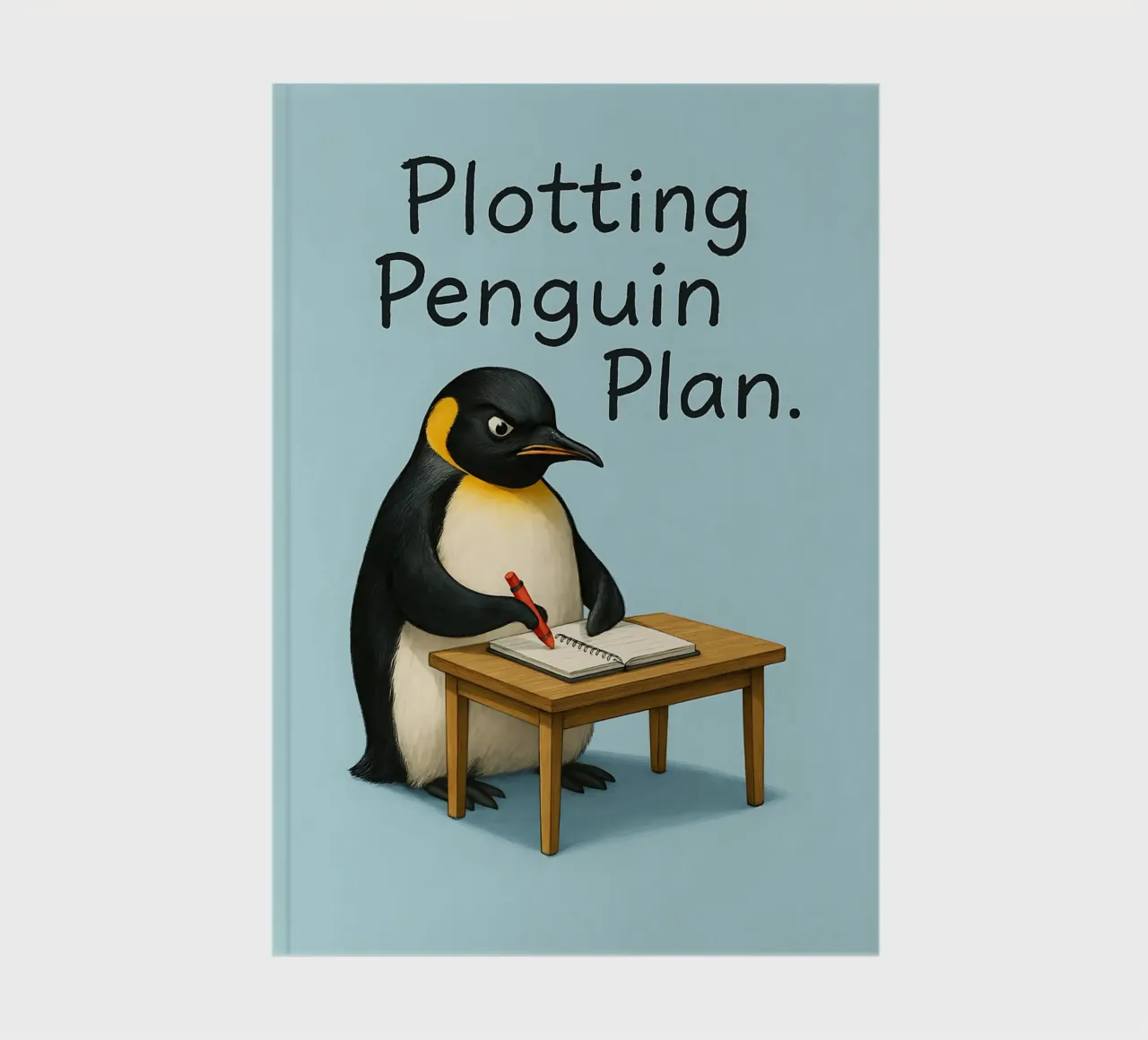 Funny Penguin Meme notebook by Funny Humor Art
