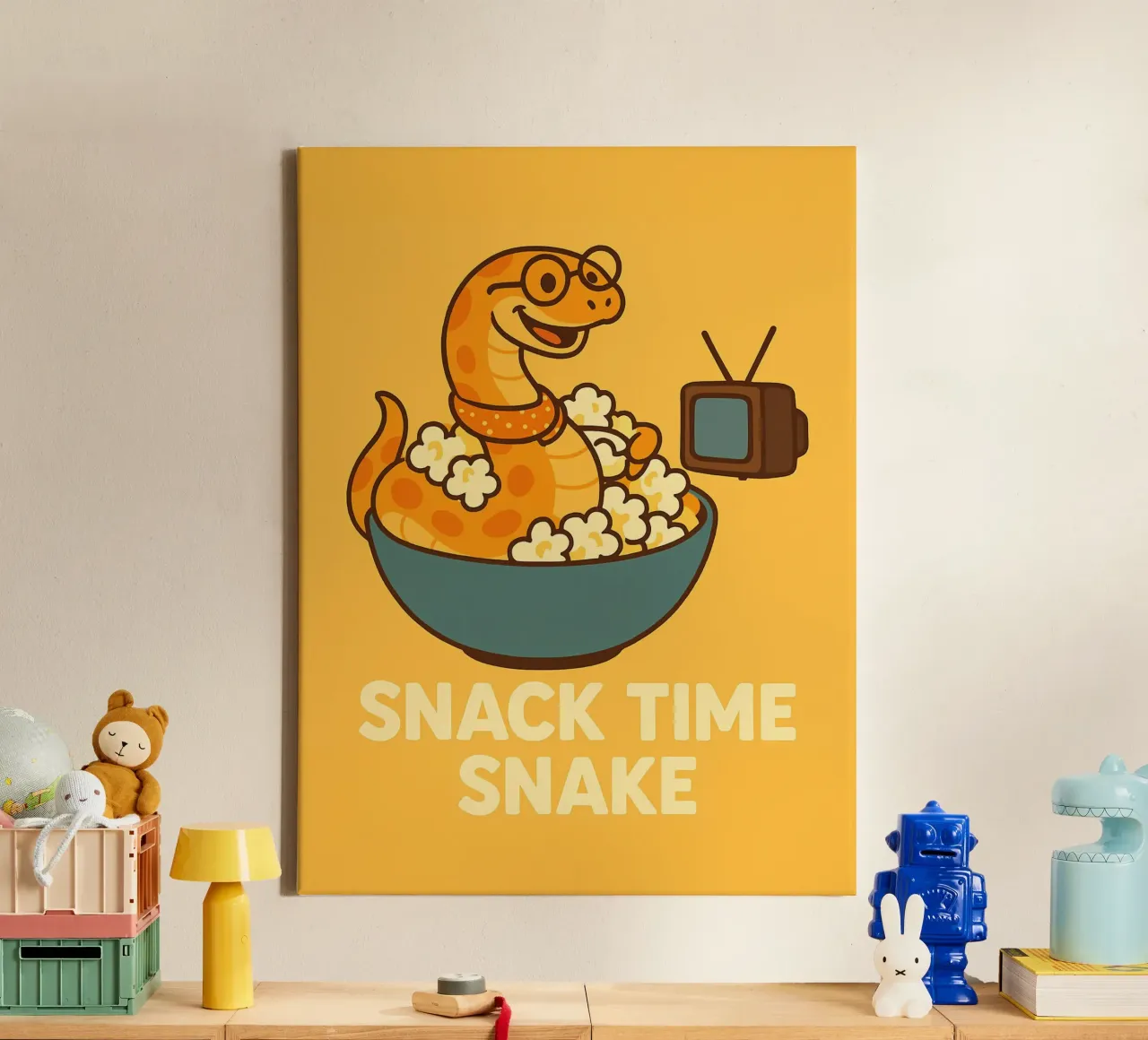 Funny Snake Meme canvas with Floater frame by Funny Humor Art