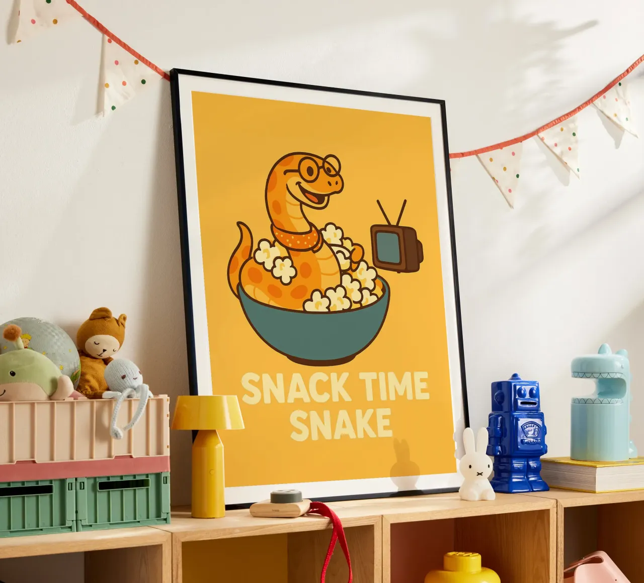 Meme divertente sul serpente poster con telaio in alluminio da Funny Humor Art