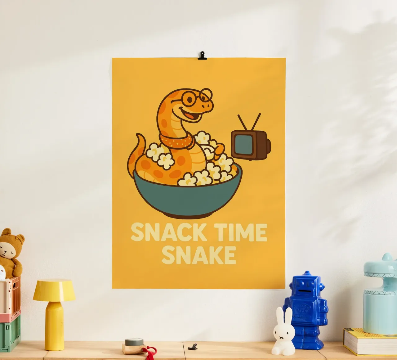 Meme divertente sul serpente poster con telaio in alluminio da Funny Humor Art