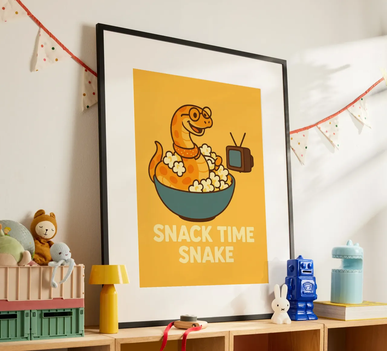 Meme divertente sul serpente poster con telaio in alluminio da Funny Humor Art