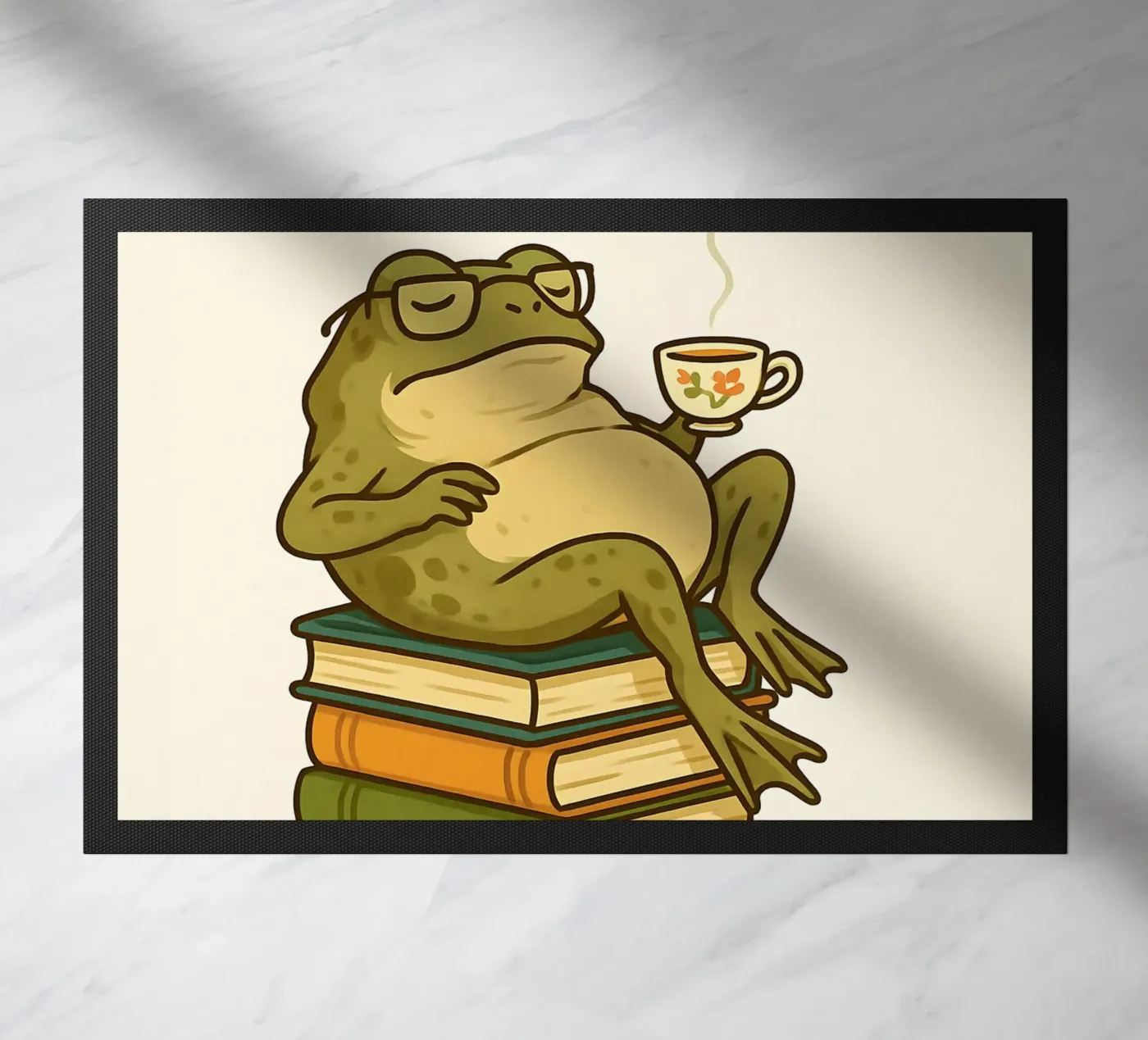 Funny Frog Meme doormat by Funny Humor Art