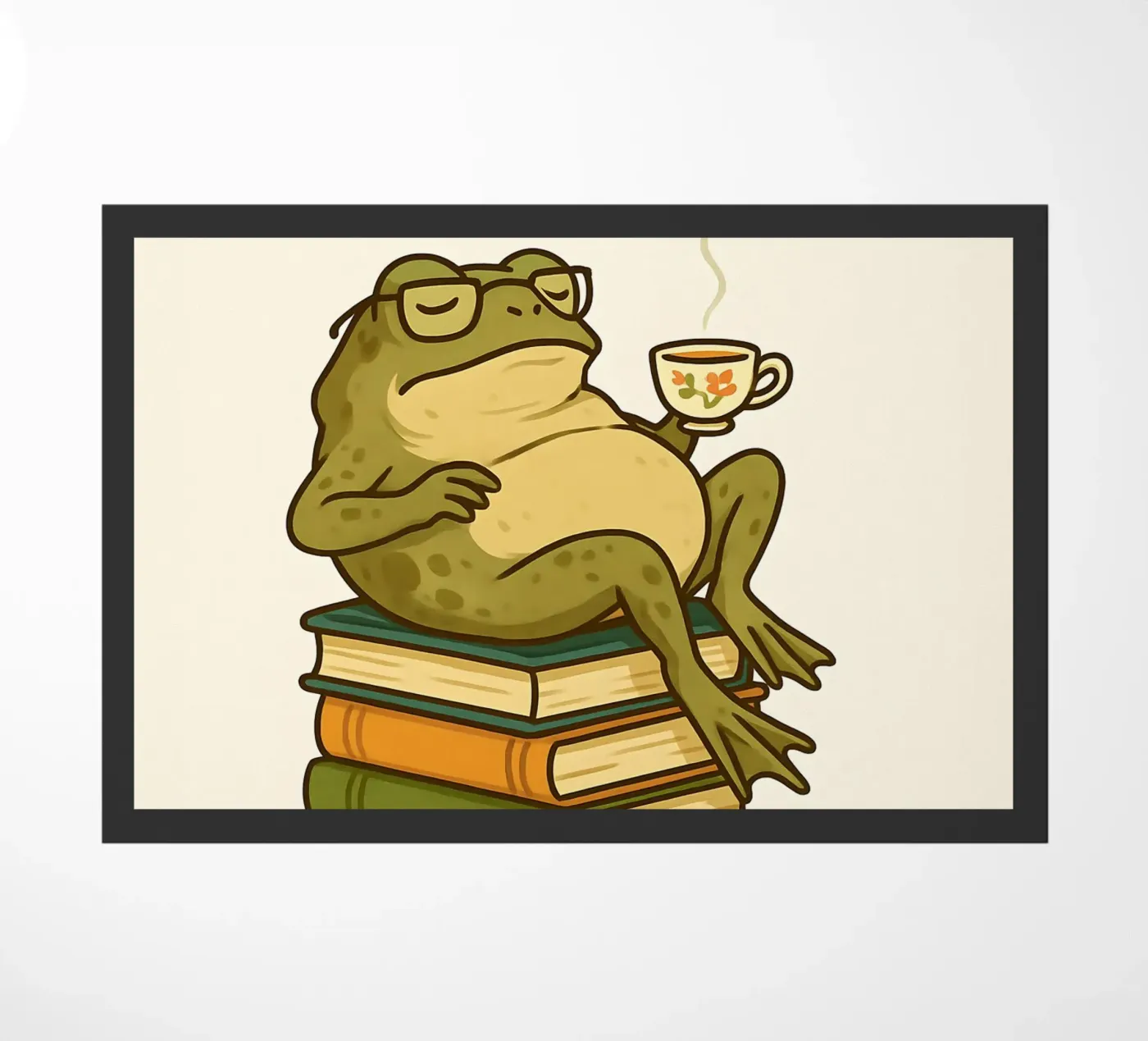 Funny Frog Meme doormat by Funny Humor Art