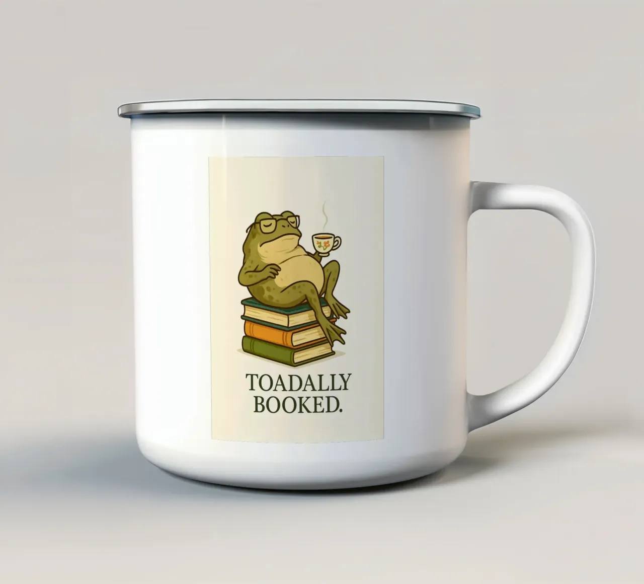 Meme divertente della rana tazza in smalto da Funny Humor Art