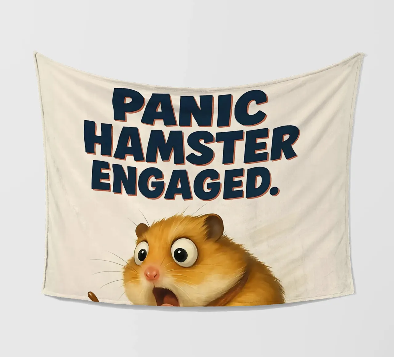 Meme divertente sul criceto coperta in pile da Funny Humor Art