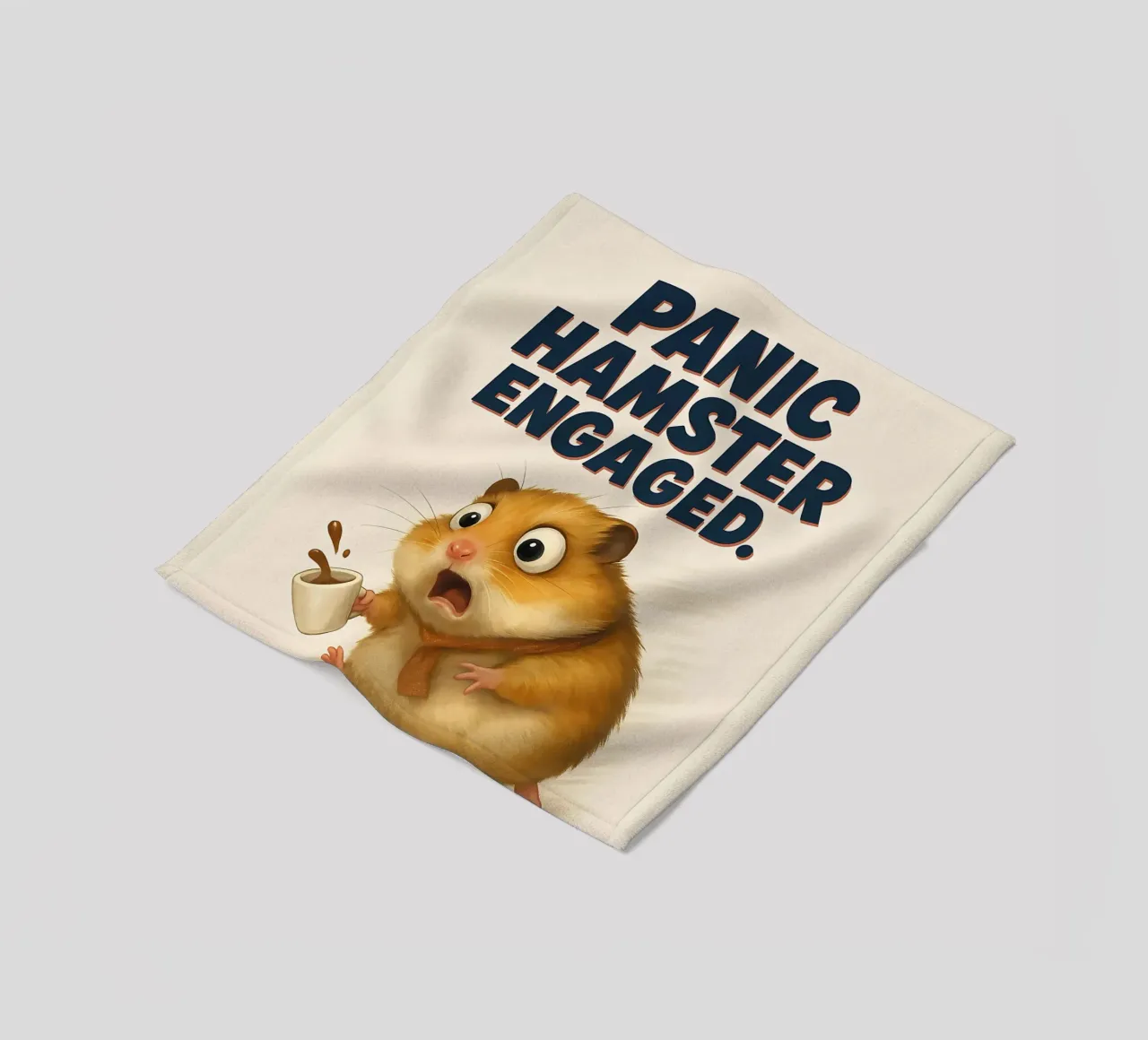 Meme divertente sul criceto coperta in pile da Funny Humor Art