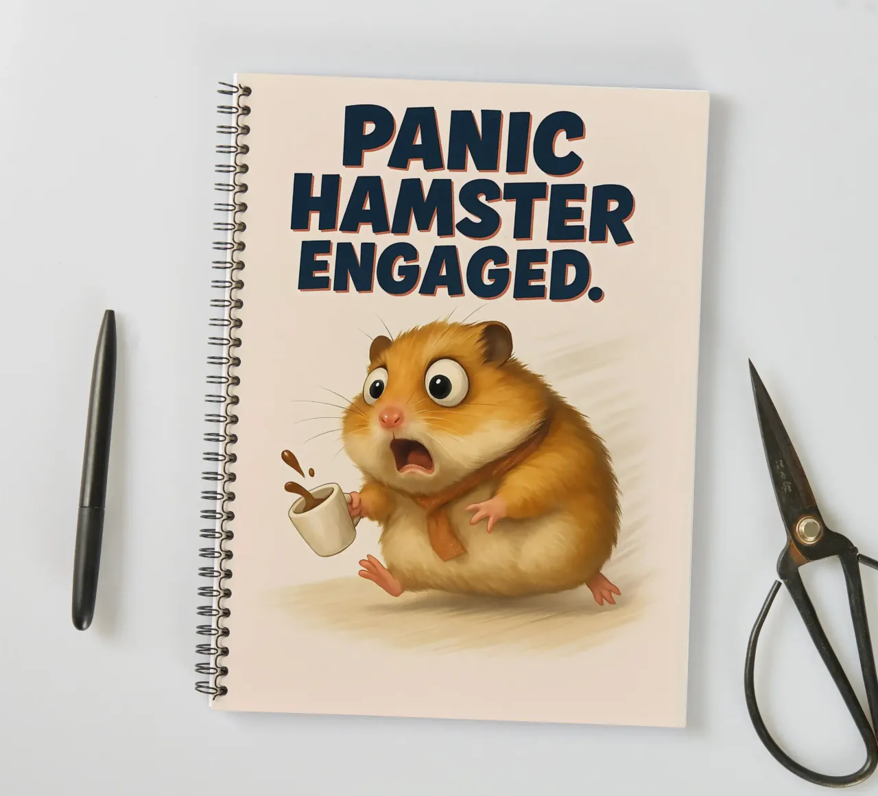 Lustiges Hamster-Memo Ringbuch von Funny Humor Art