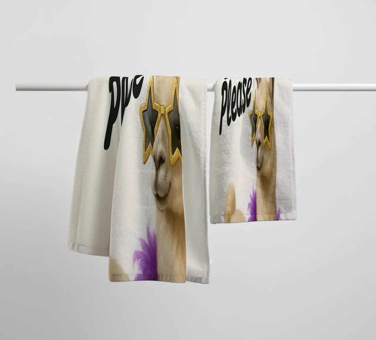 Funny Llama Meme towel by Funny Humor Art