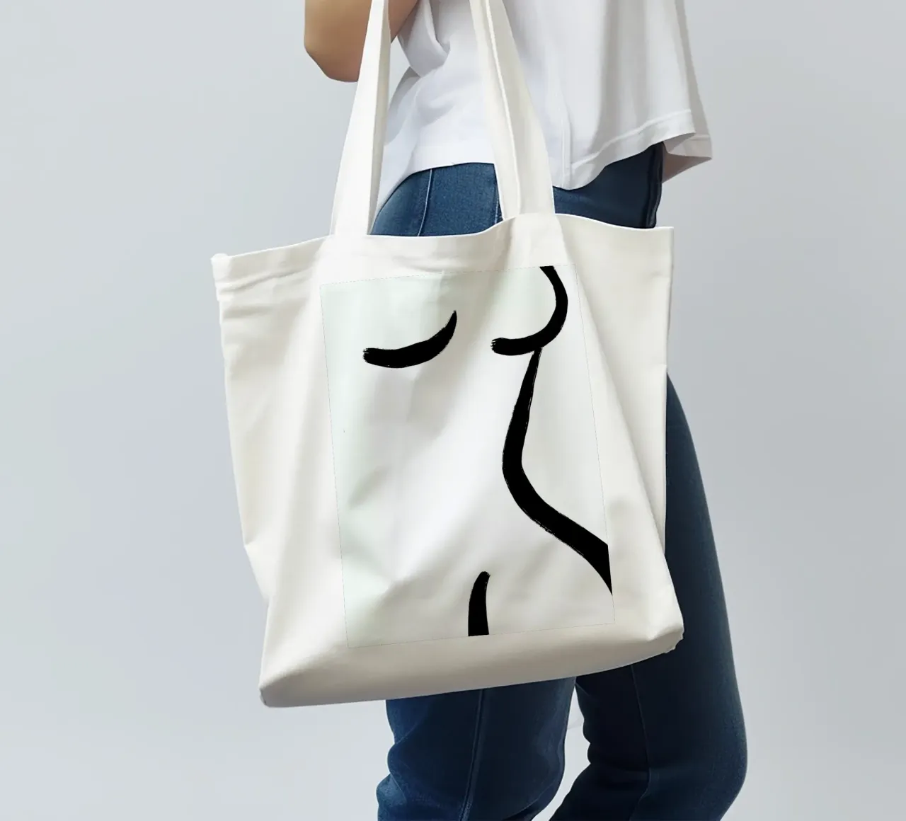 Curve borsa in juta da Graphite