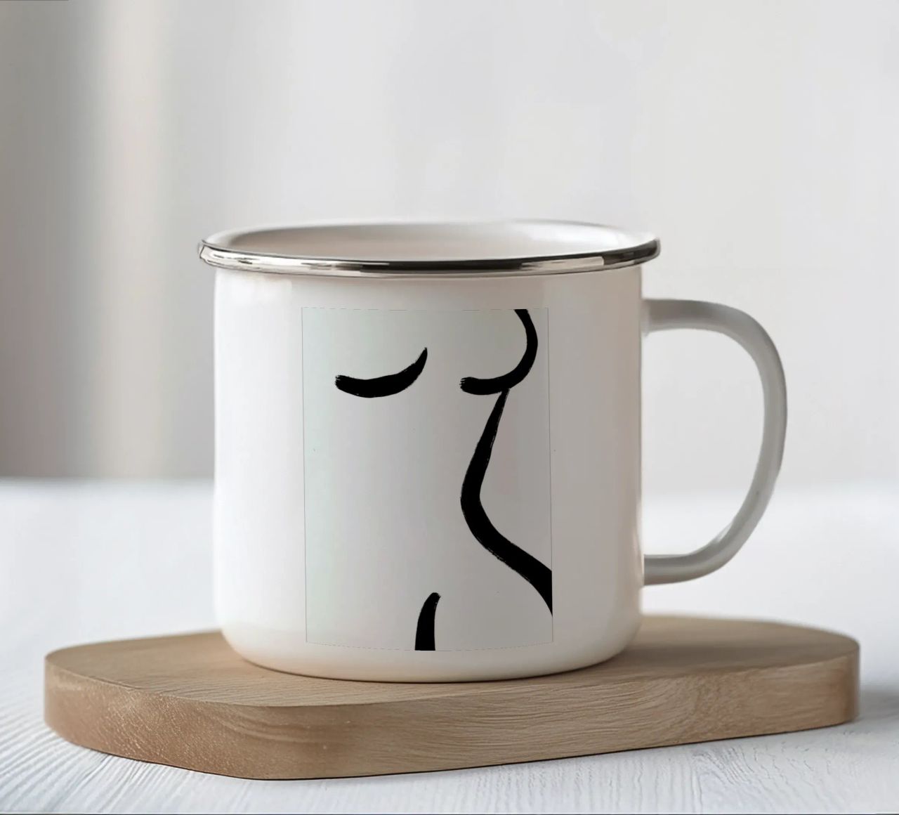 Curve tazza in smalto da Graphite
