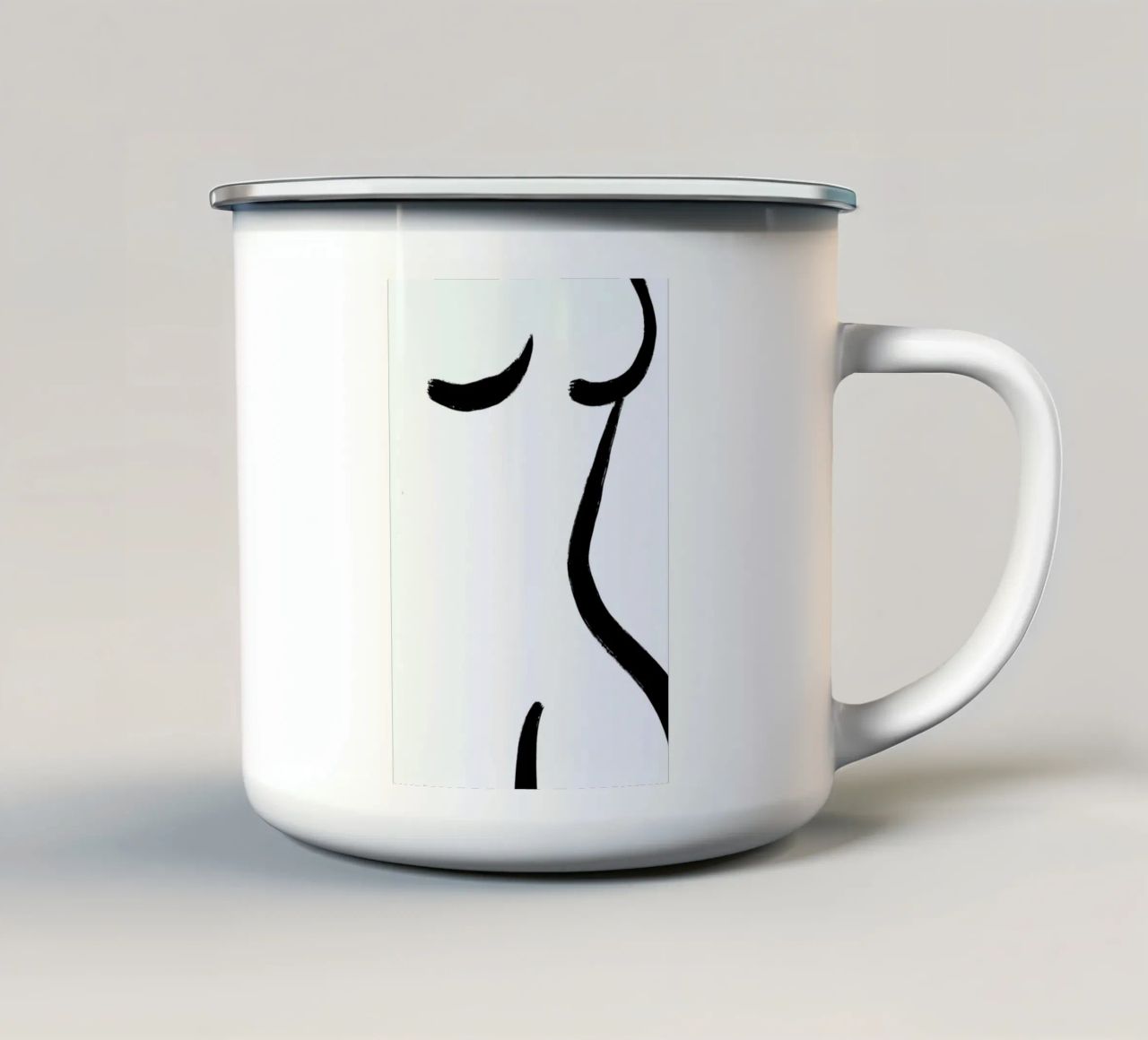 Curve tazza in smalto da Graphite