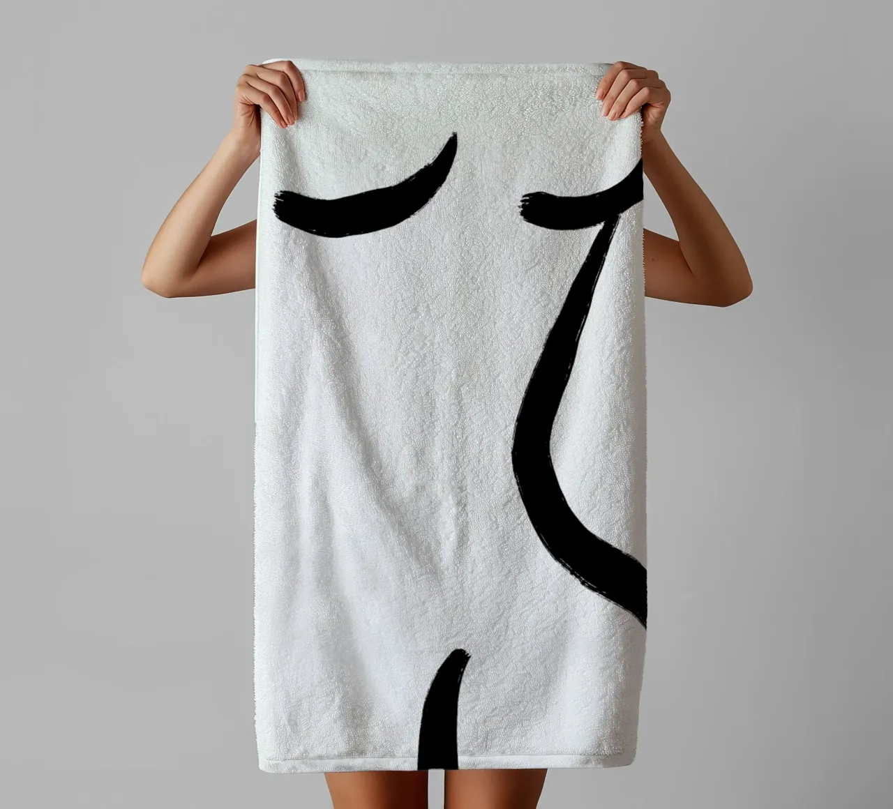 Curve asciugamano da bagno da Graphite