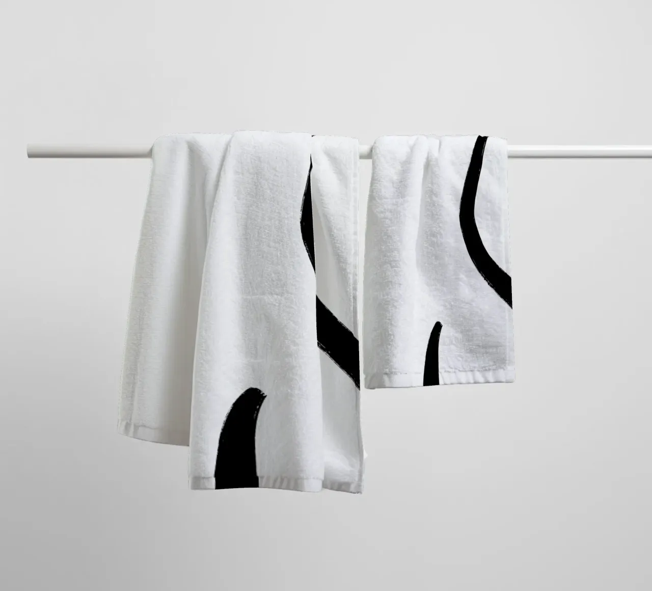 Curve asciugamano da bagno da Graphite