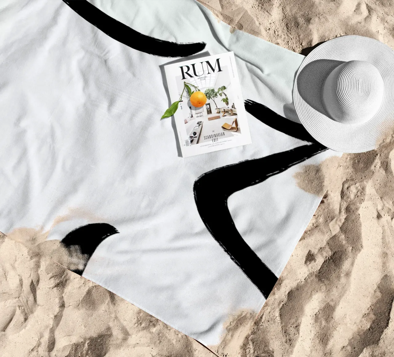 Curve beach towel by Graphite