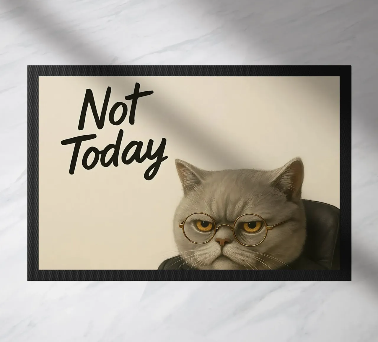 Meme divertente sul gatto capo zerbino da Funny Humor Art