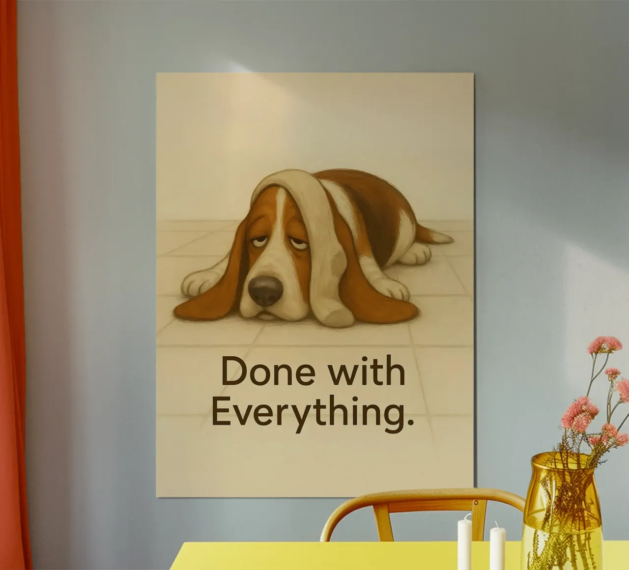 Meme divertido del perro hahnemühle de Funny Humor Art