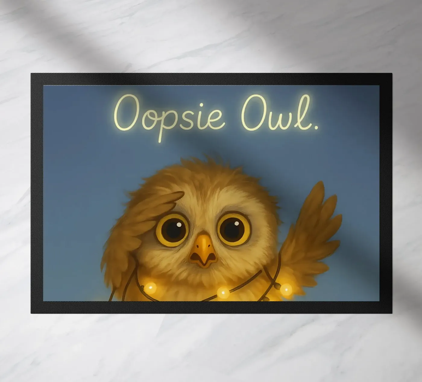 Grappige Uil Meme deurmat van Funny Humor Art
