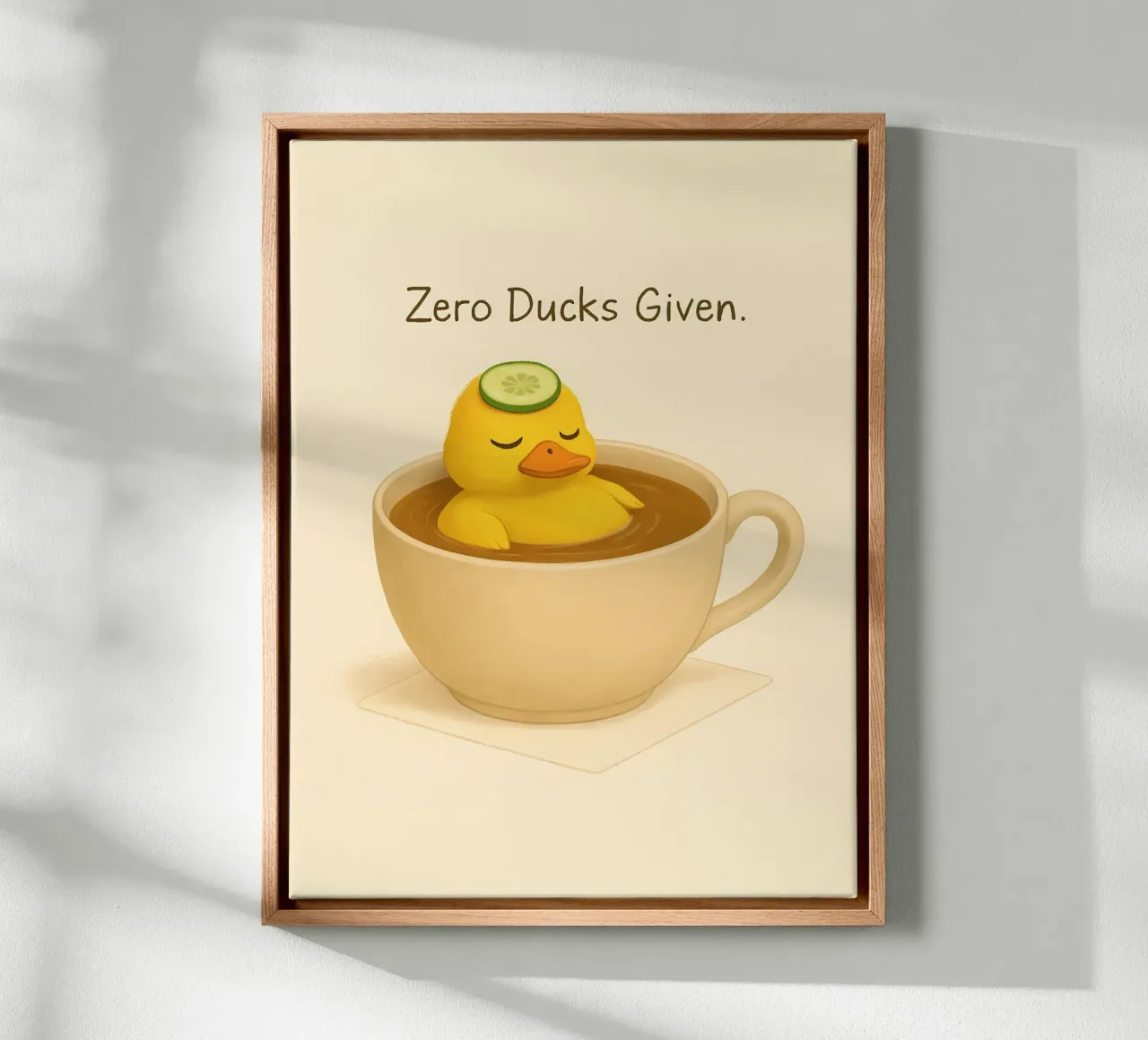 Funny Duck Meme 3 tela con Cornice a cassetta da Funny Humor Art