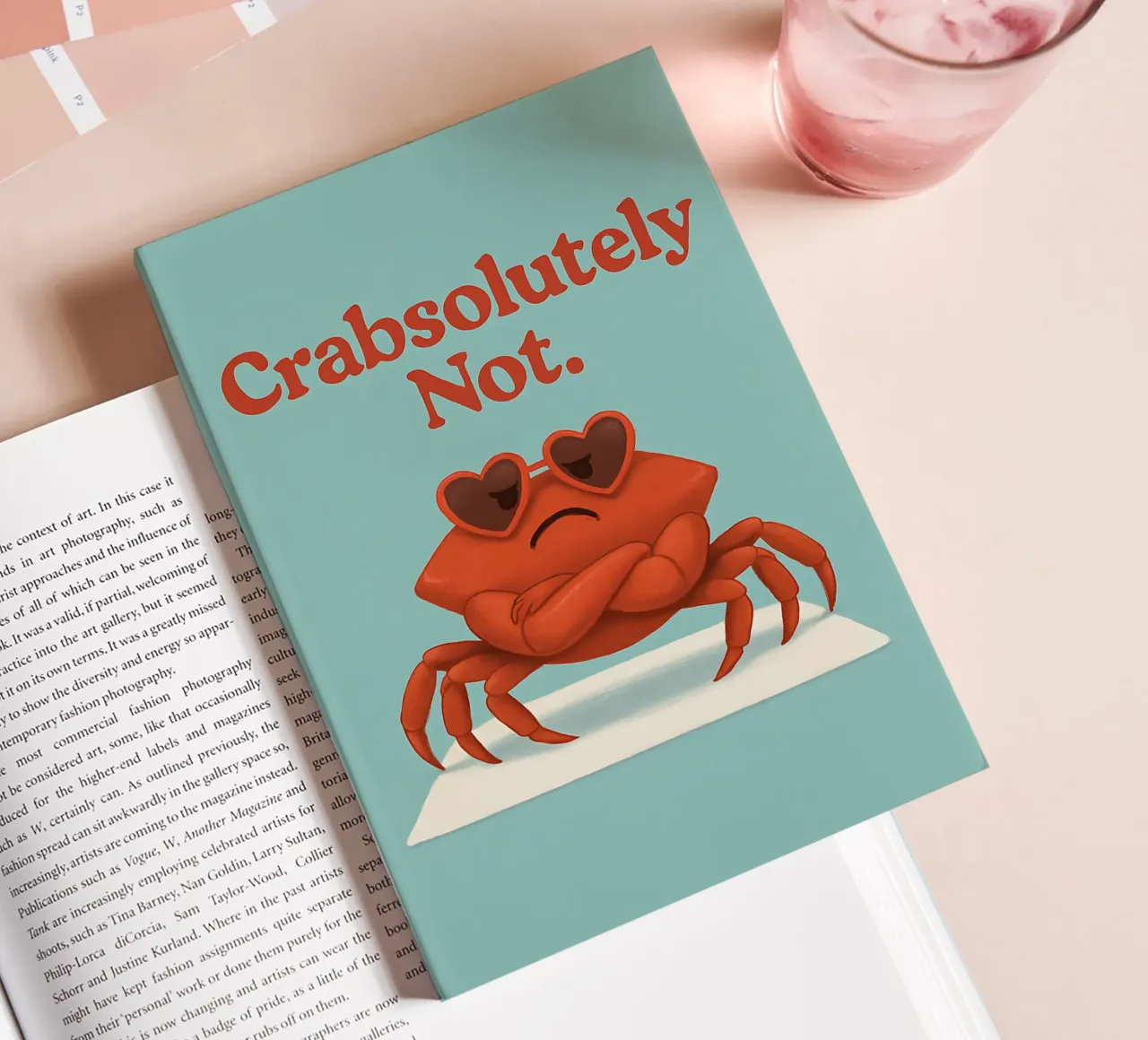 Funny Crab Meme notebook by Funny Humor Art