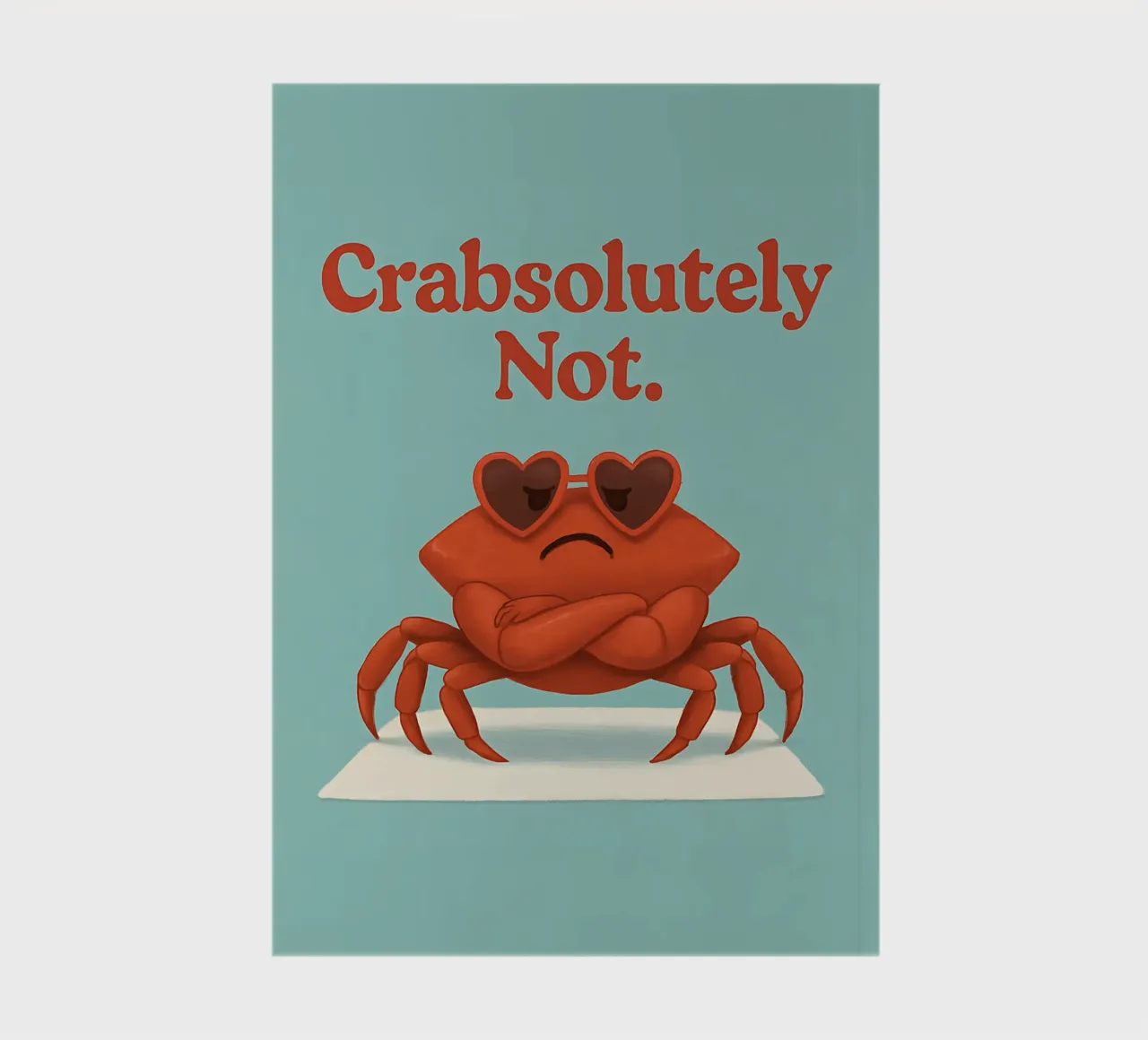 Funny Crab Meme notebook by Funny Humor Art