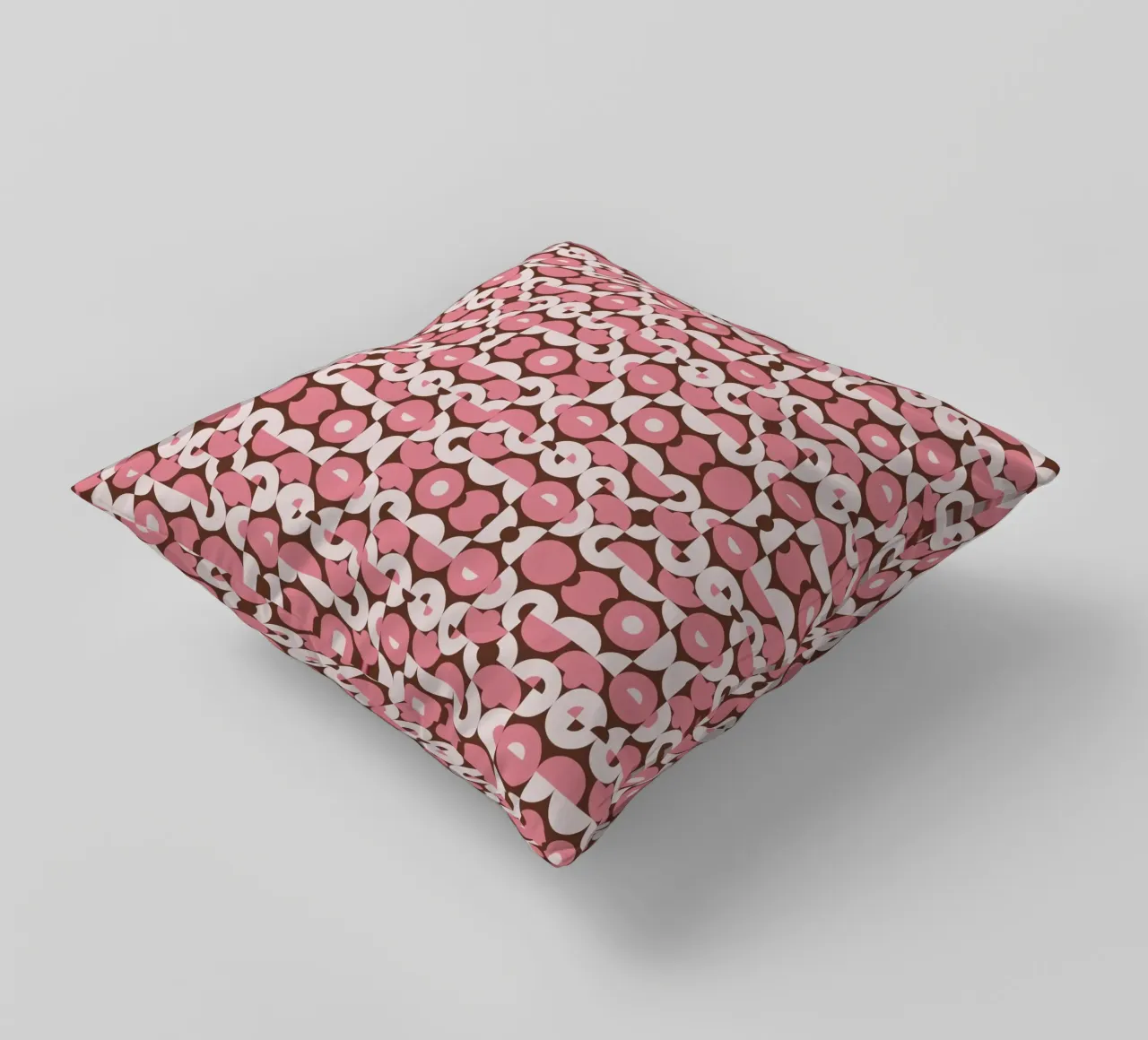 Modello di puzzle rosa a scacchiera cuscino da Little Dean