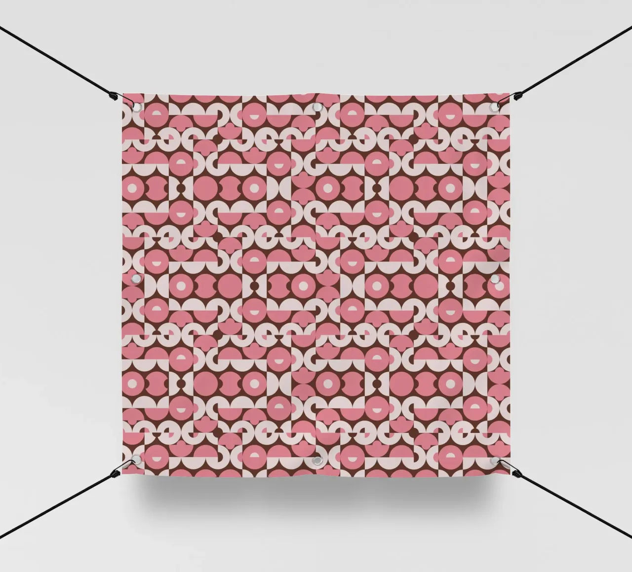 Modello di puzzle rosa a scacchiera telo in pvc da Little Dean