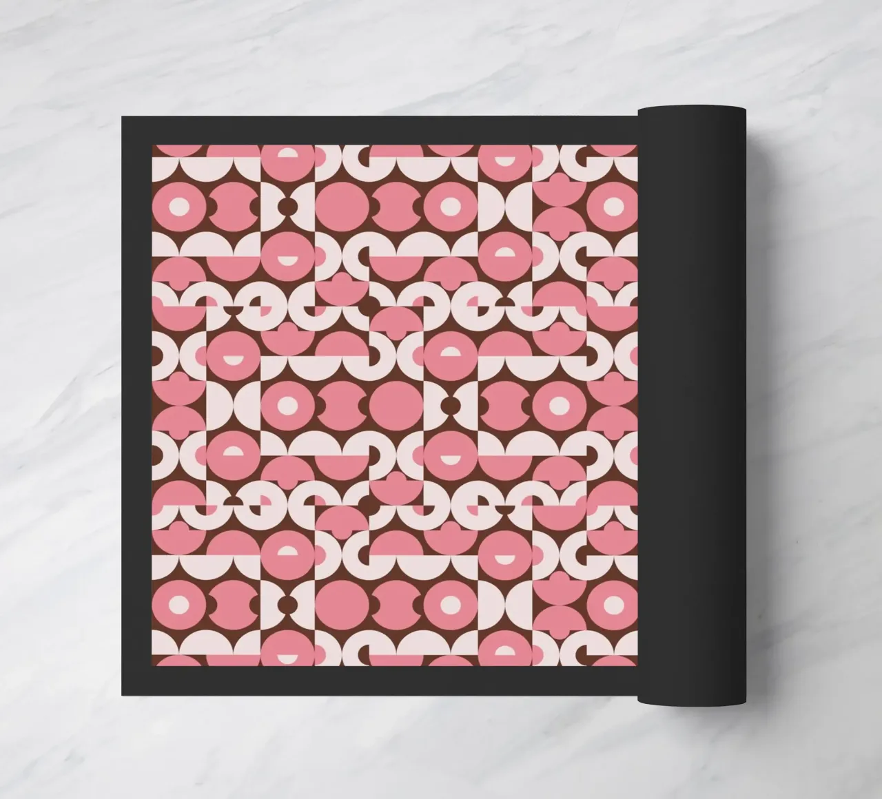 Modello di puzzle rosa a scacchiera zerbino da Little Dean
