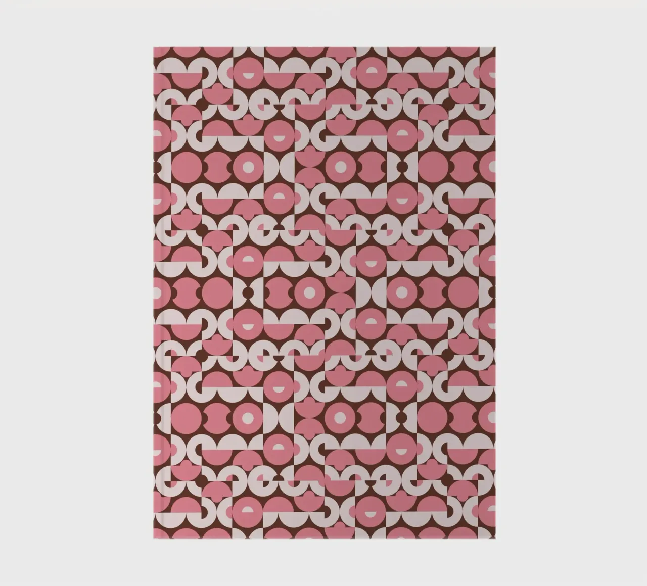 Checker pink puzzle pattern notebook by Little Dean