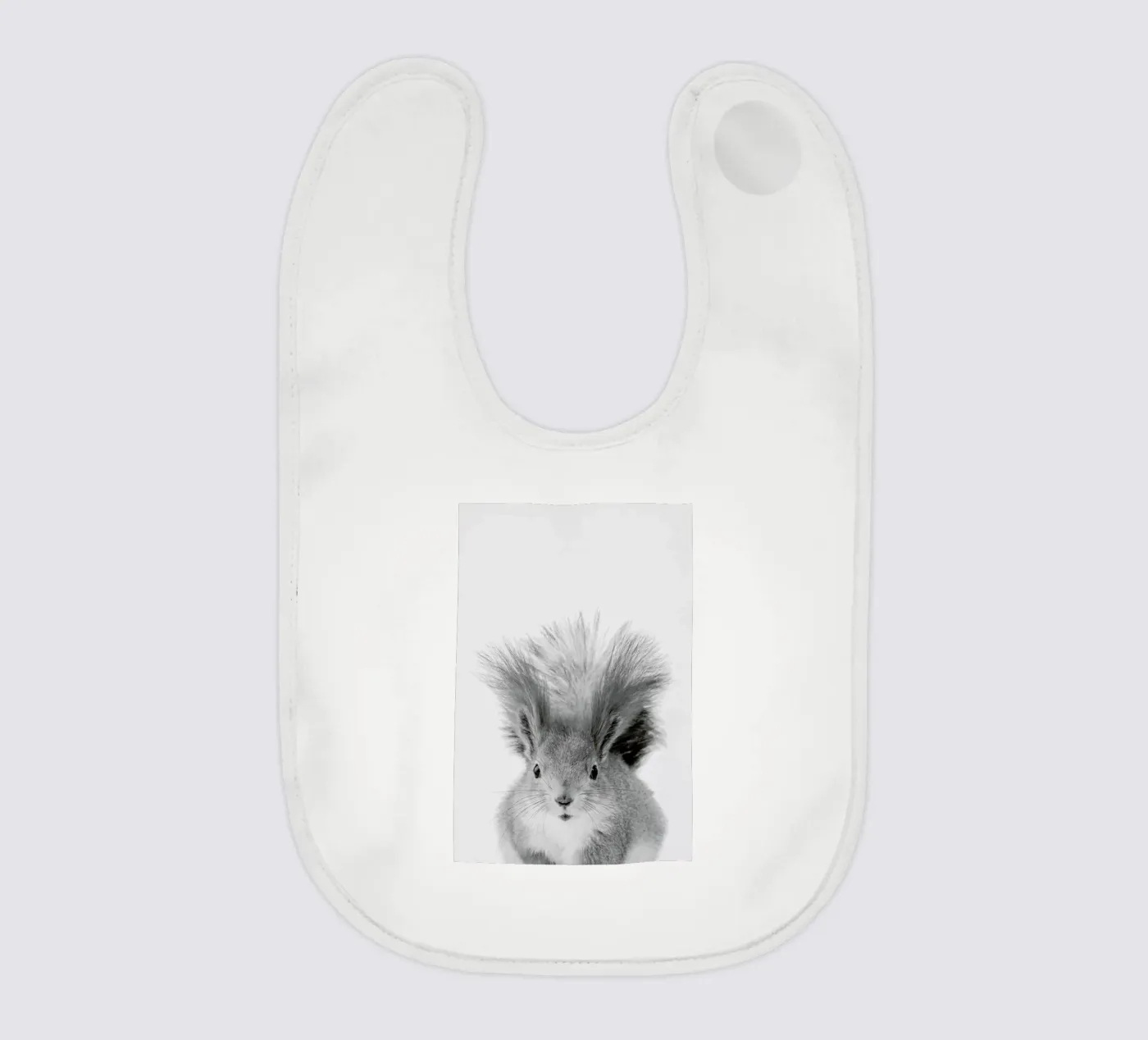 Squirrel baby bib by Paws & Claws