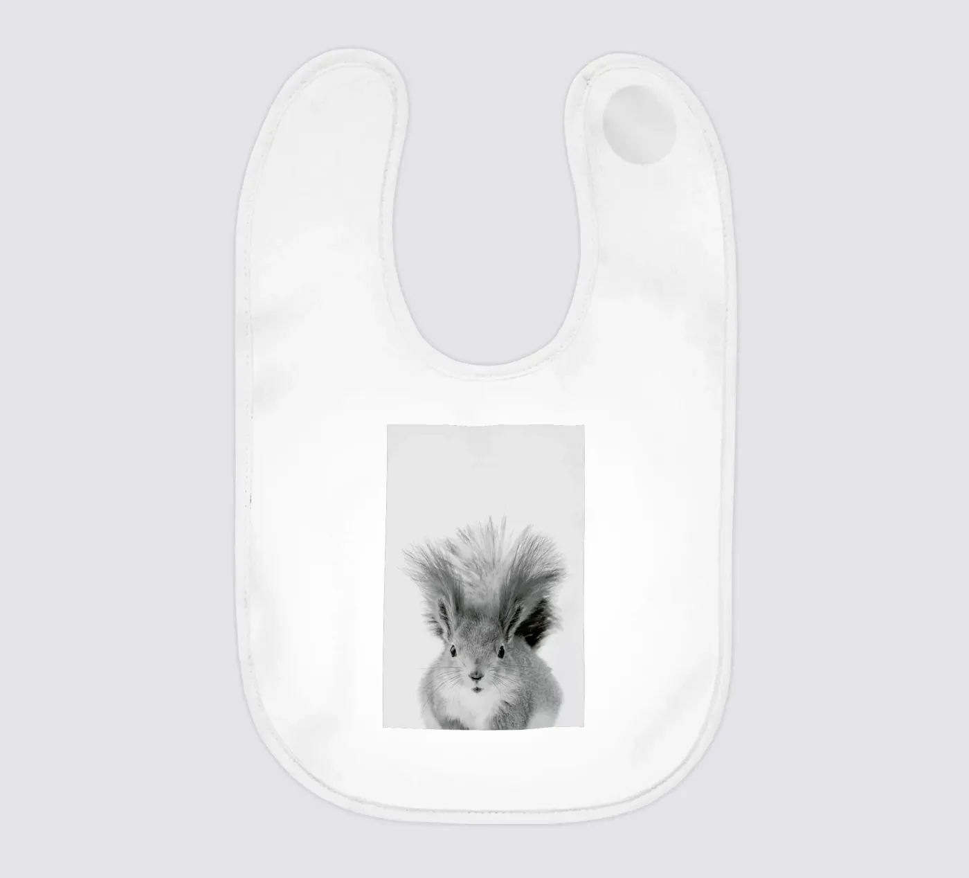 Squirrel baby bib by Paws & Claws