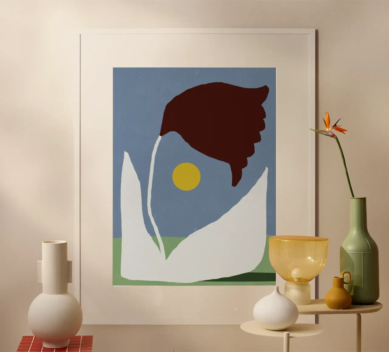 Fiore essiccato poster con telaio in plastica da Little Dean