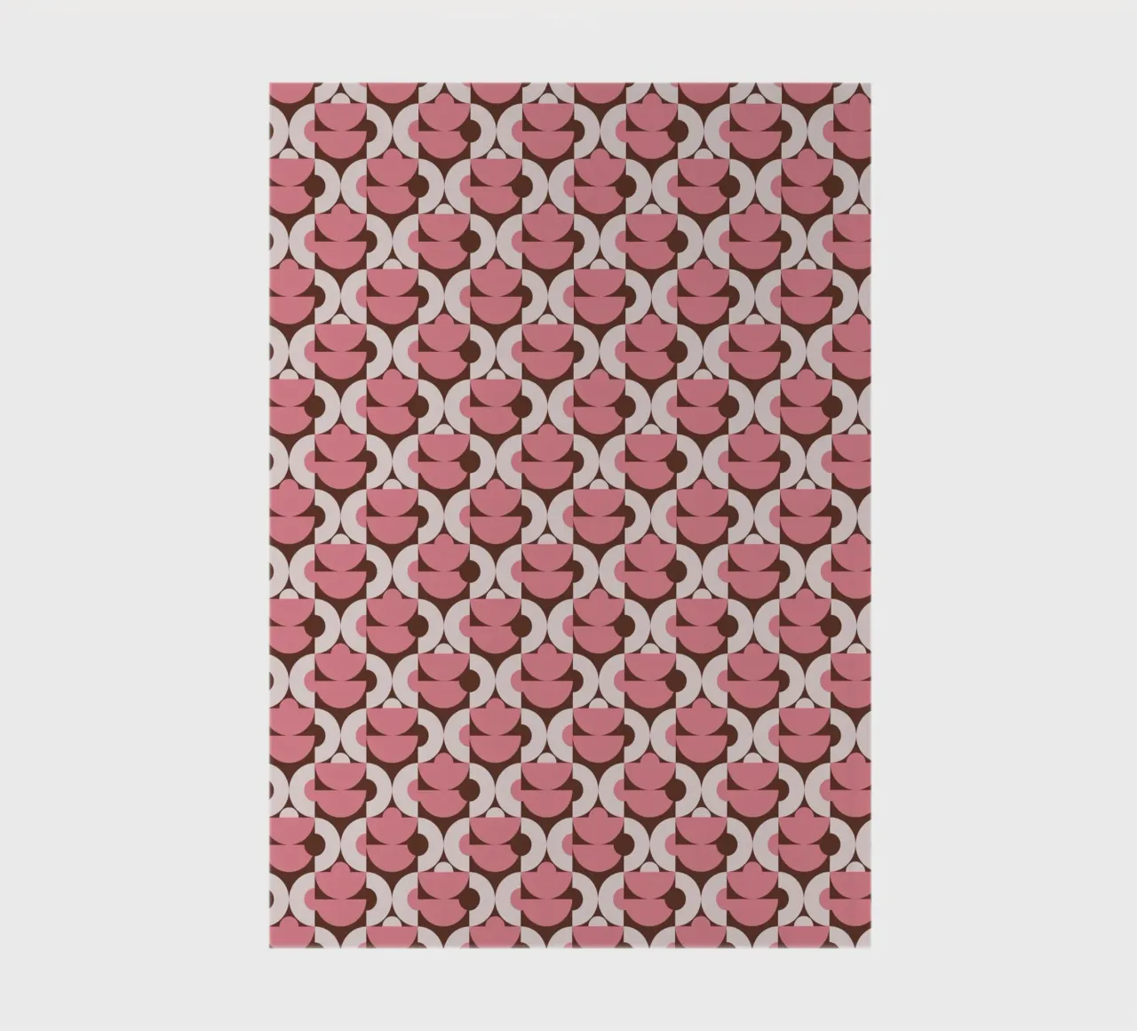 Pink geometrical shaped pattern notebook by Little Dean