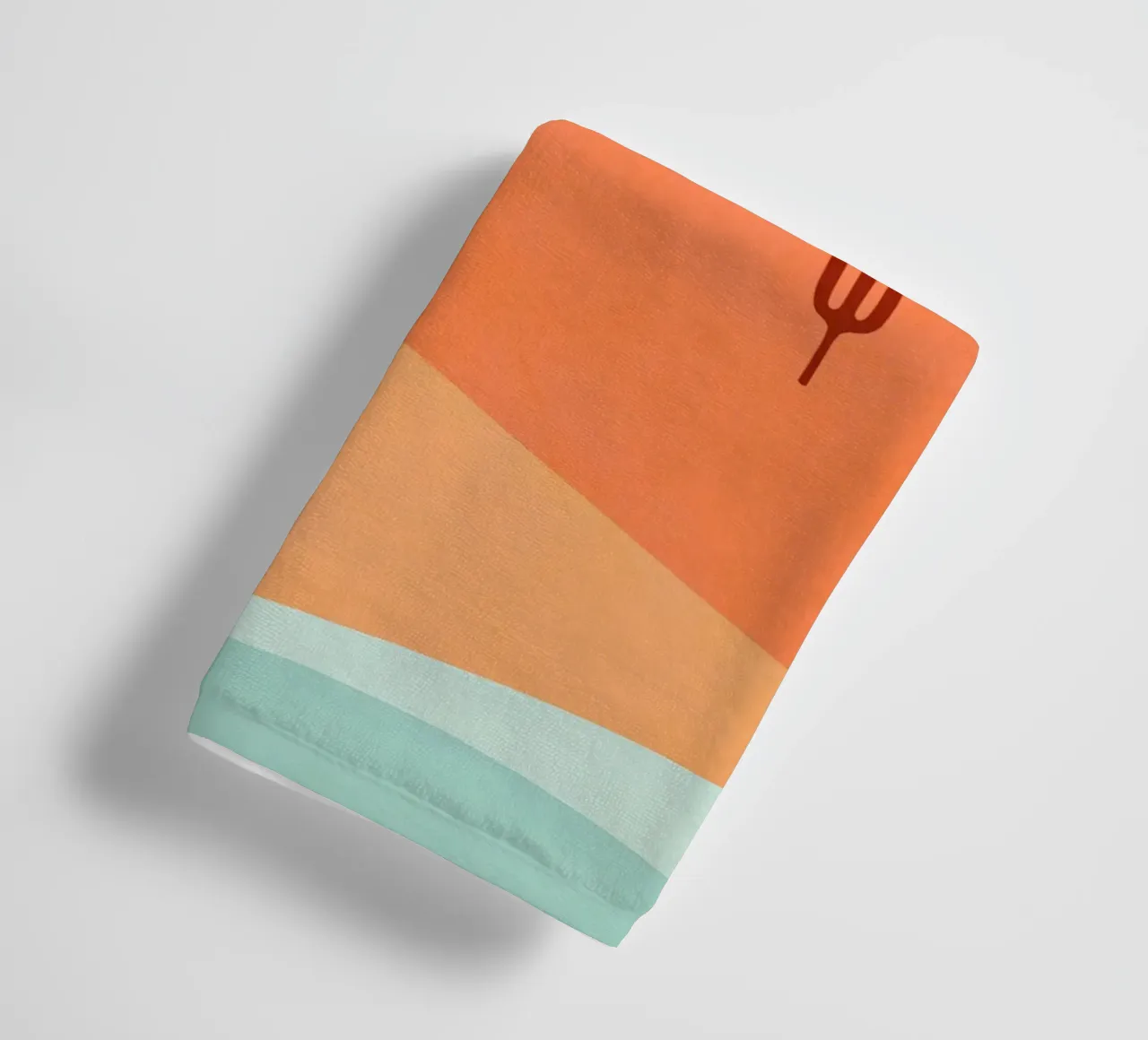 Minimal Boho Desert Cactus Oasis - Peachy Coral & Aqua serviette de bain de Dominique Vari