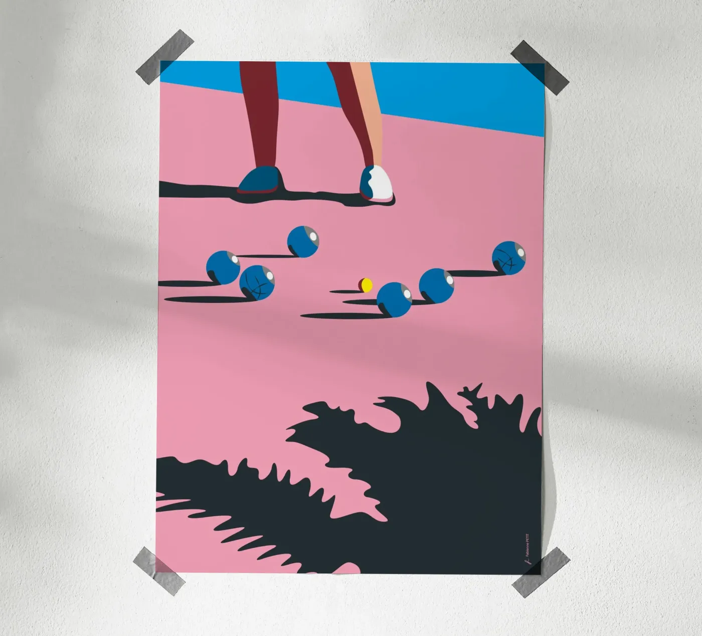 Pétanque poster by Fabienne Petit