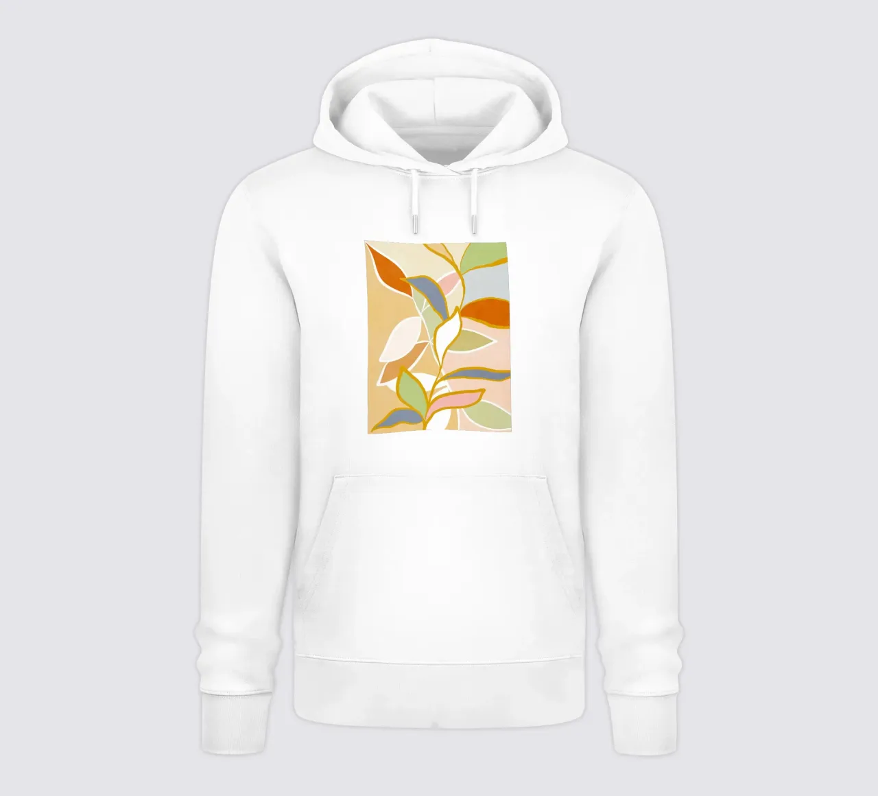 Plus près de la nature - flux botanique dans des pastels ensoleillés sweat à capuche de Dominique Vari