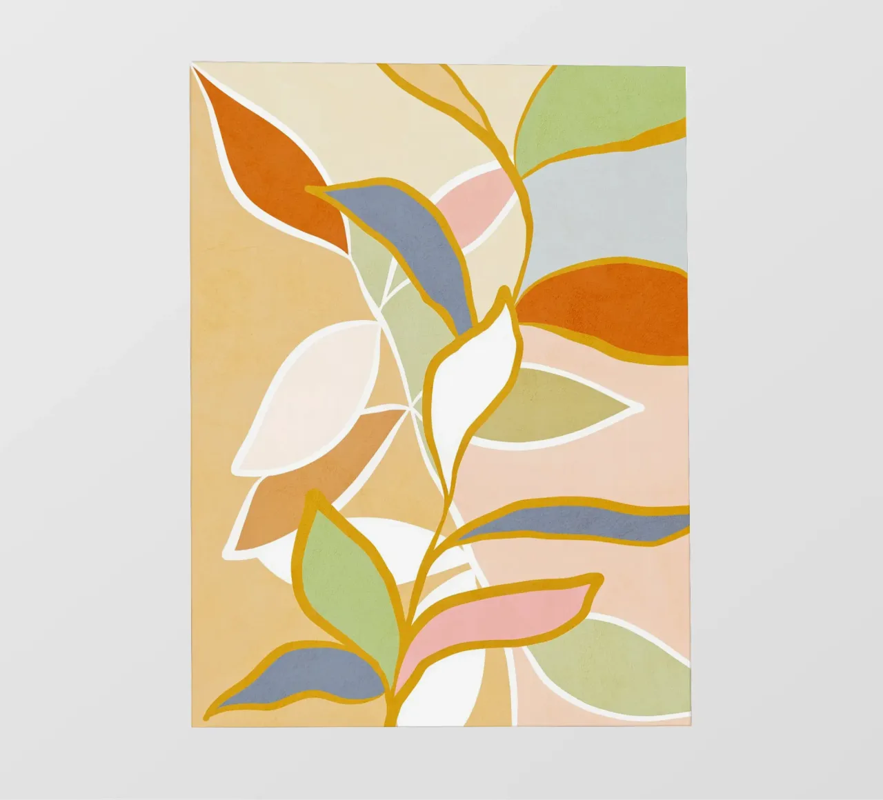 Closer to Nature • Botanical flow in Sunny Pastels pvc cover by Dominique Vari