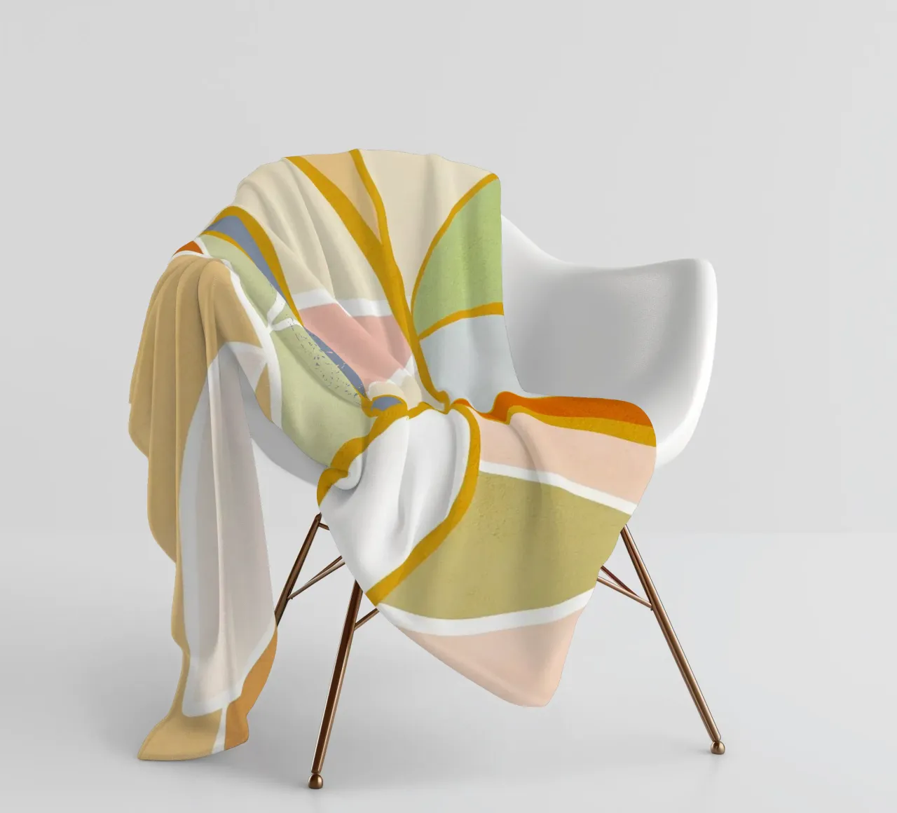 Closer to Nature • Botanical flow in Sunny Pastels fleece blanket by Dominique Vari