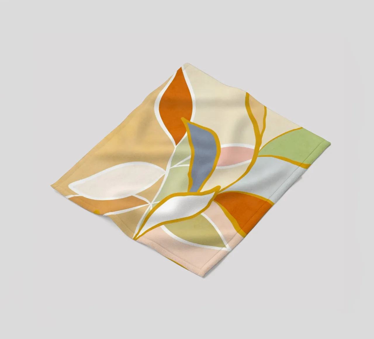 Closer to Nature • Botanical flow in Sunny Pastels fleece blanket by Dominique Vari