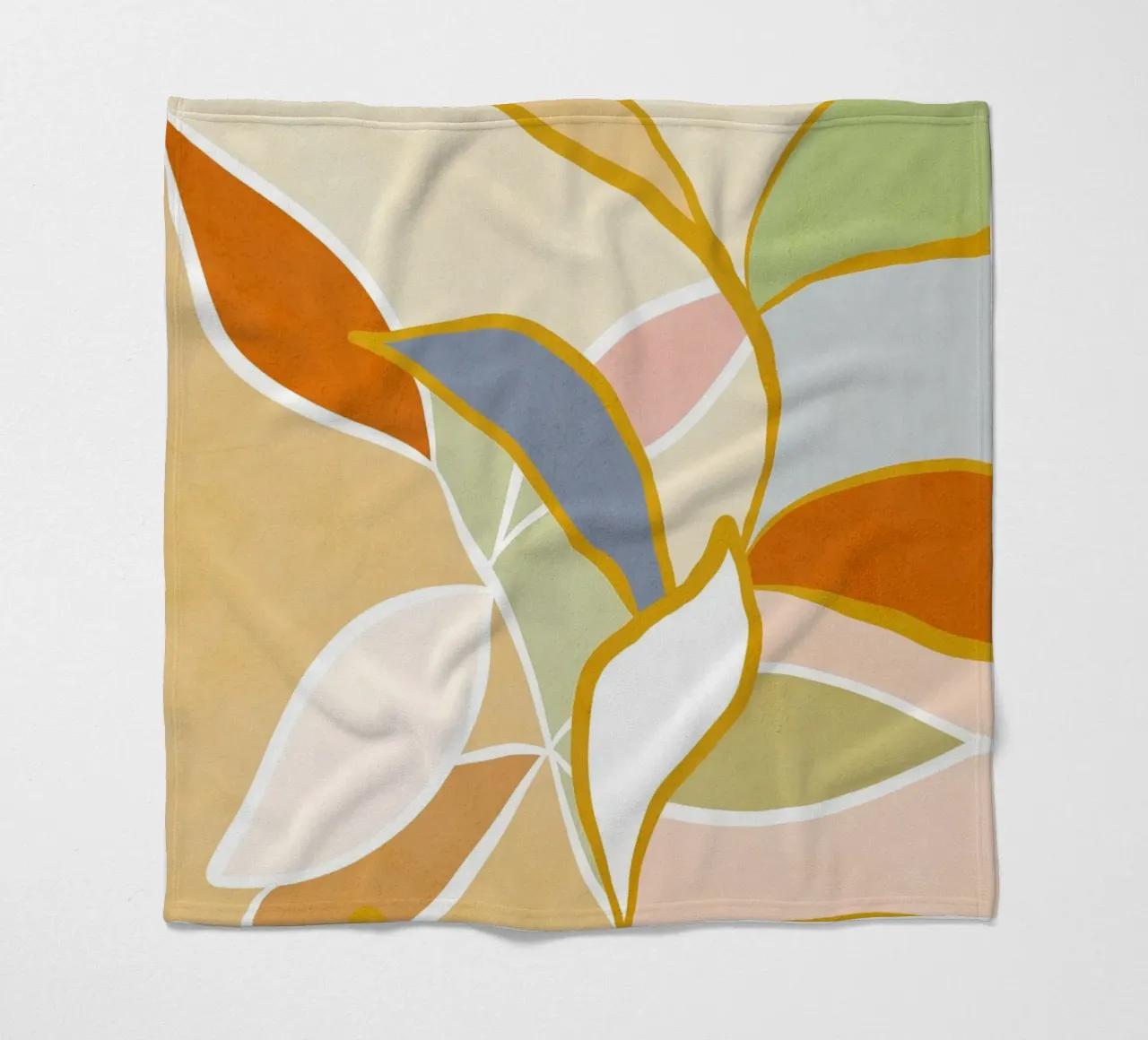 Closer to Nature • Botanical flow in Sunny Pastels fleece blanket by Dominique Vari