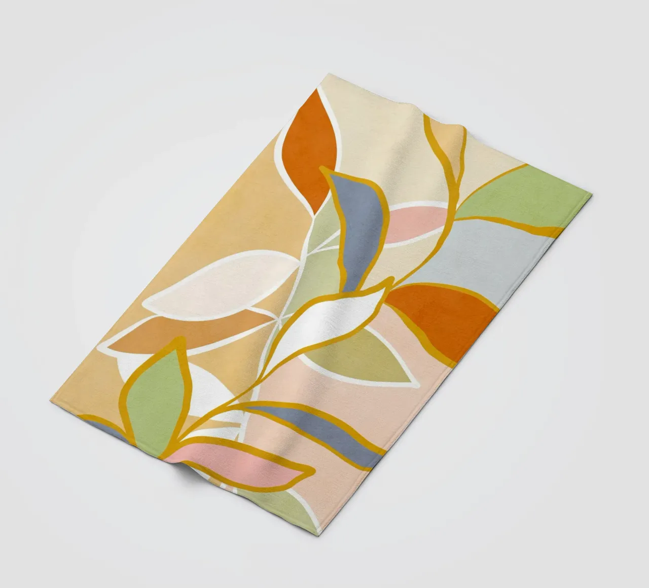 Closer to Nature • Botanical flow in Sunny Pastels fleece blanket by Dominique Vari
