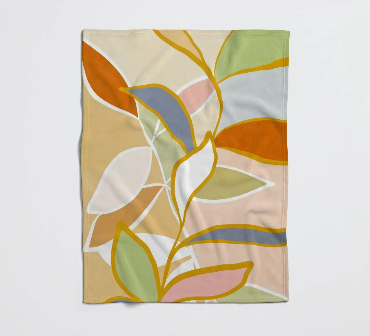 Closer to Nature • Botanical flow in Sunny Pastels fleece blanket by Dominique Vari