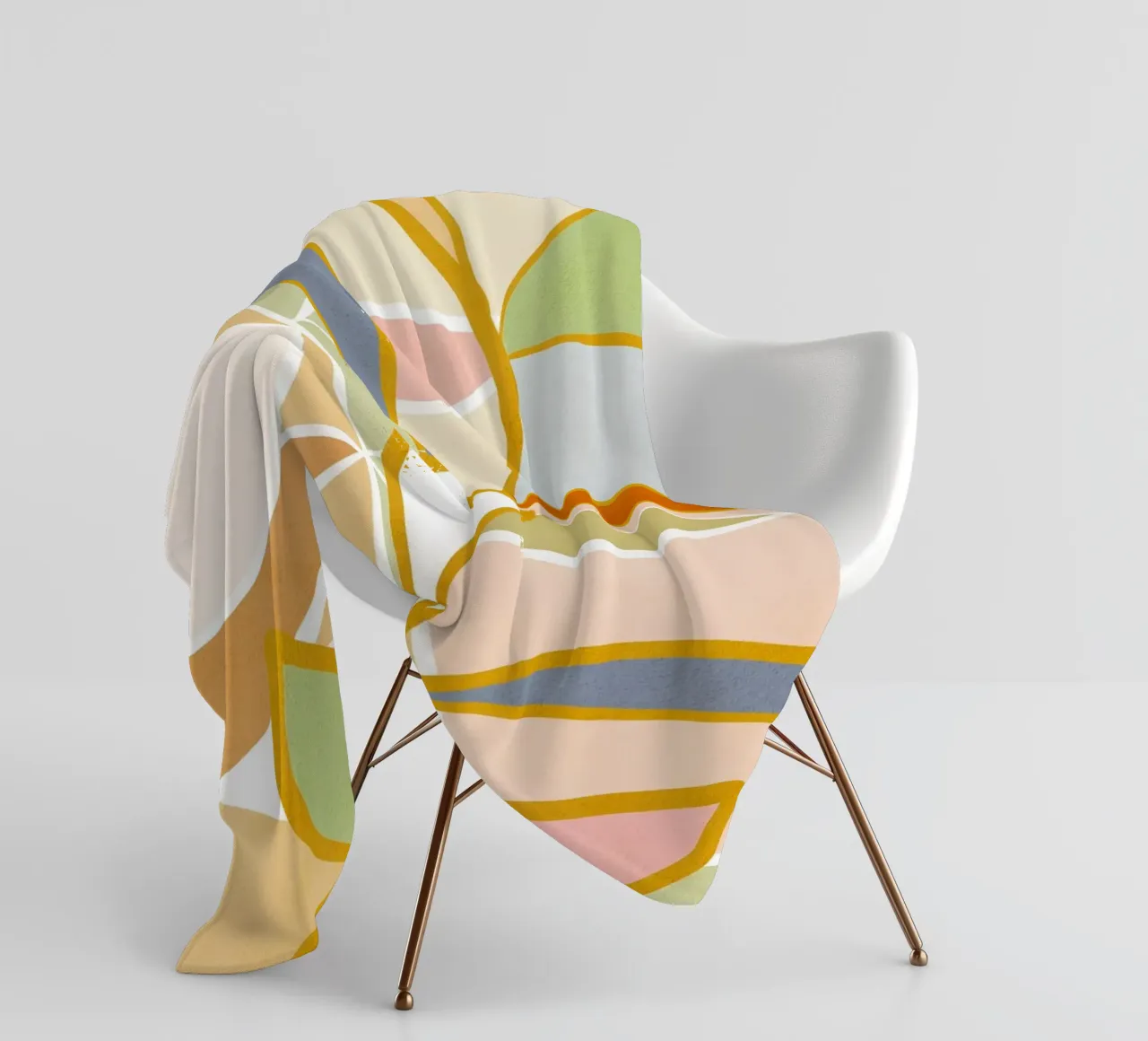 Closer to Nature • Botanical flow in Sunny Pastels fleece blanket by Dominique Vari