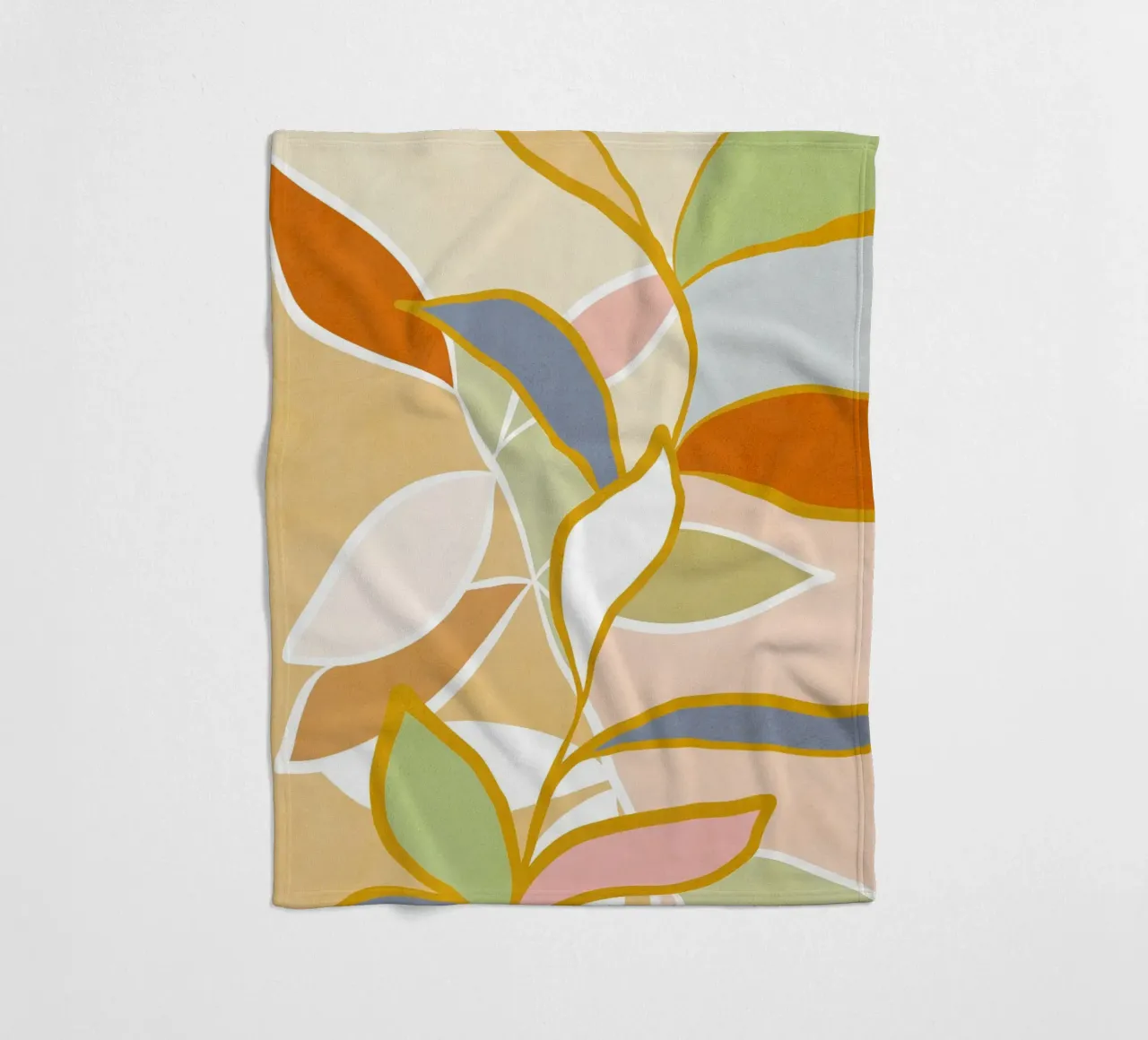 Closer to Nature • Botanical flow in Sunny Pastels fleece blanket by Dominique Vari
