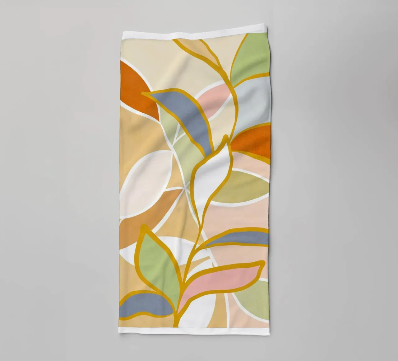 Closer to Nature • Botanical flow in Sunny Pastels towel by Dominique Vari