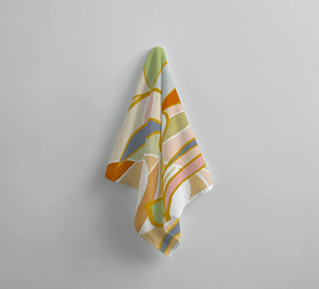 Closer to Nature • Botanical flow in Sunny Pastels towel by Dominique Vari