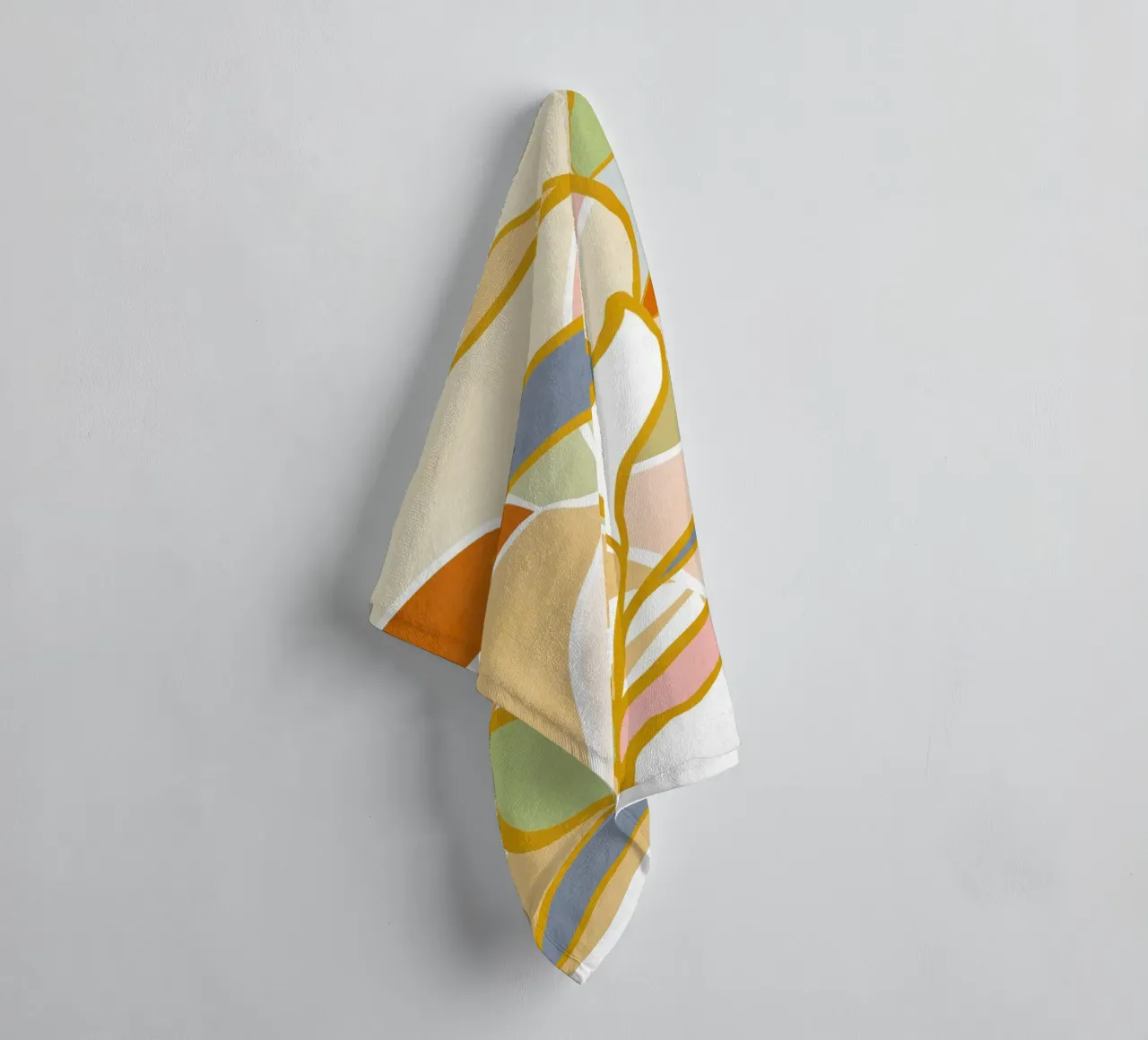 Closer to Nature • Botanical flow in Sunny Pastels towel by Dominique Vari