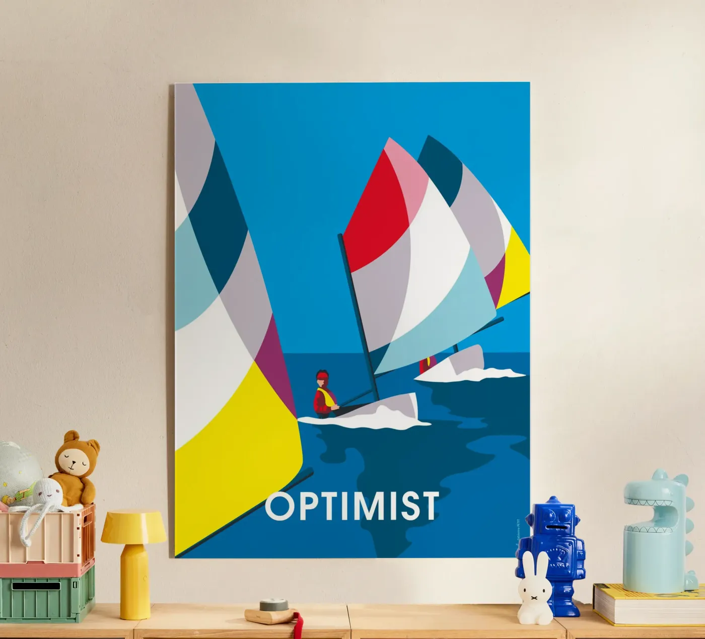 Optimist Acryl-Glas von Fabienne Petit