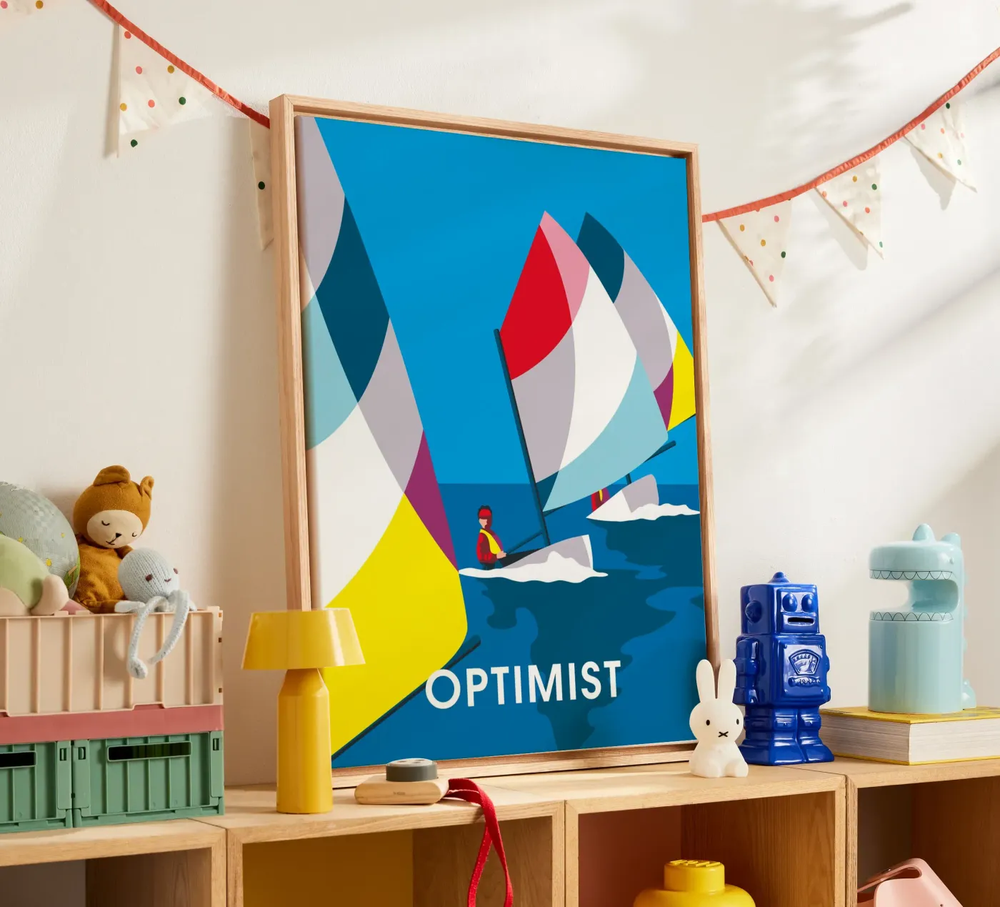 Optimist canvas by Fabienne Petit