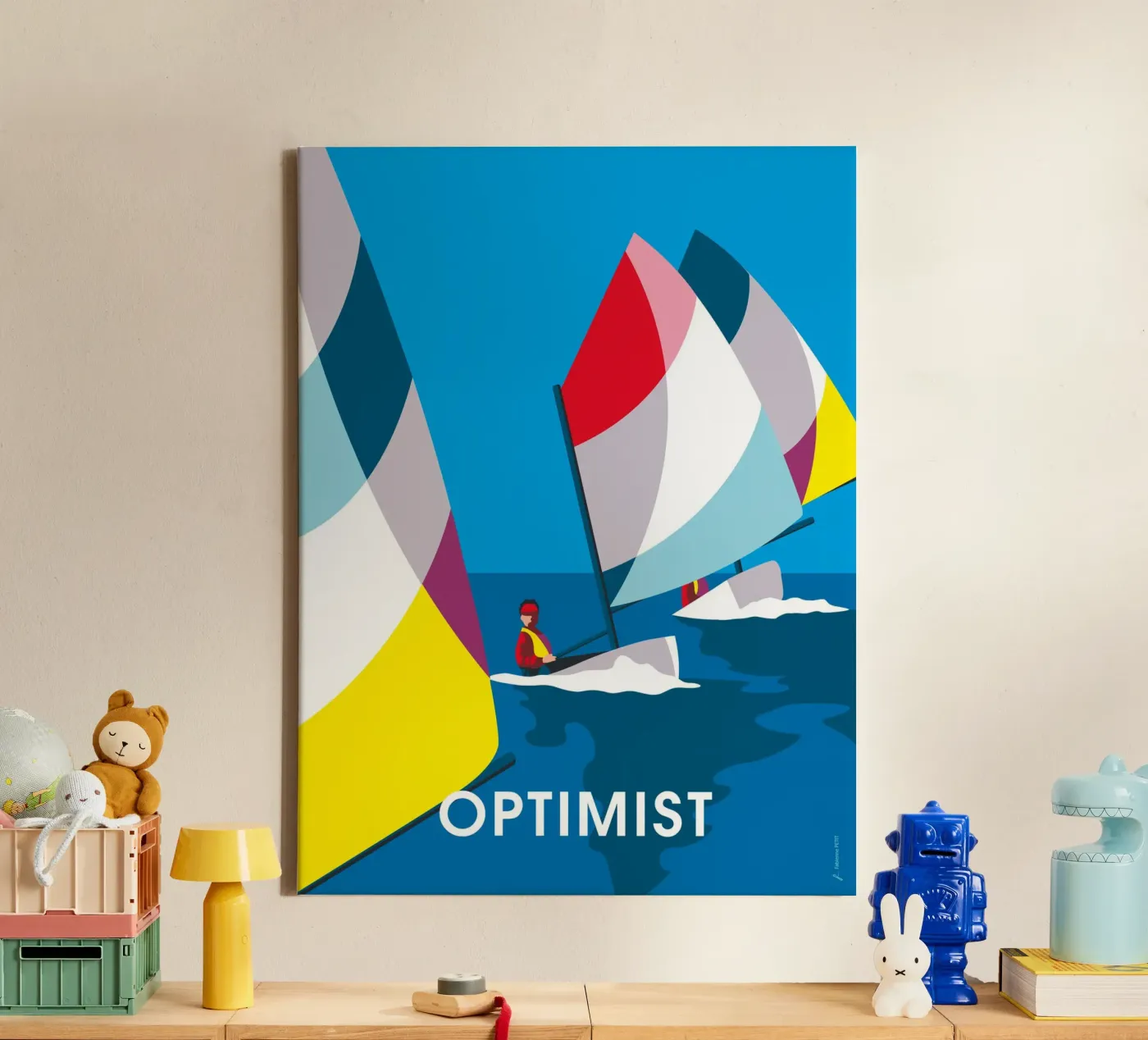 Optimist tela da Fabienne Petit
