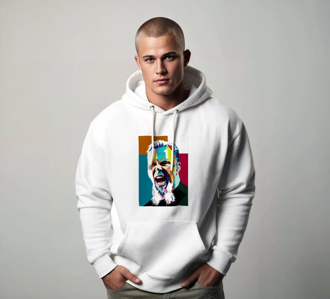 James Hetfield Metallica pop art felpa con cappuccio da Hantamrata